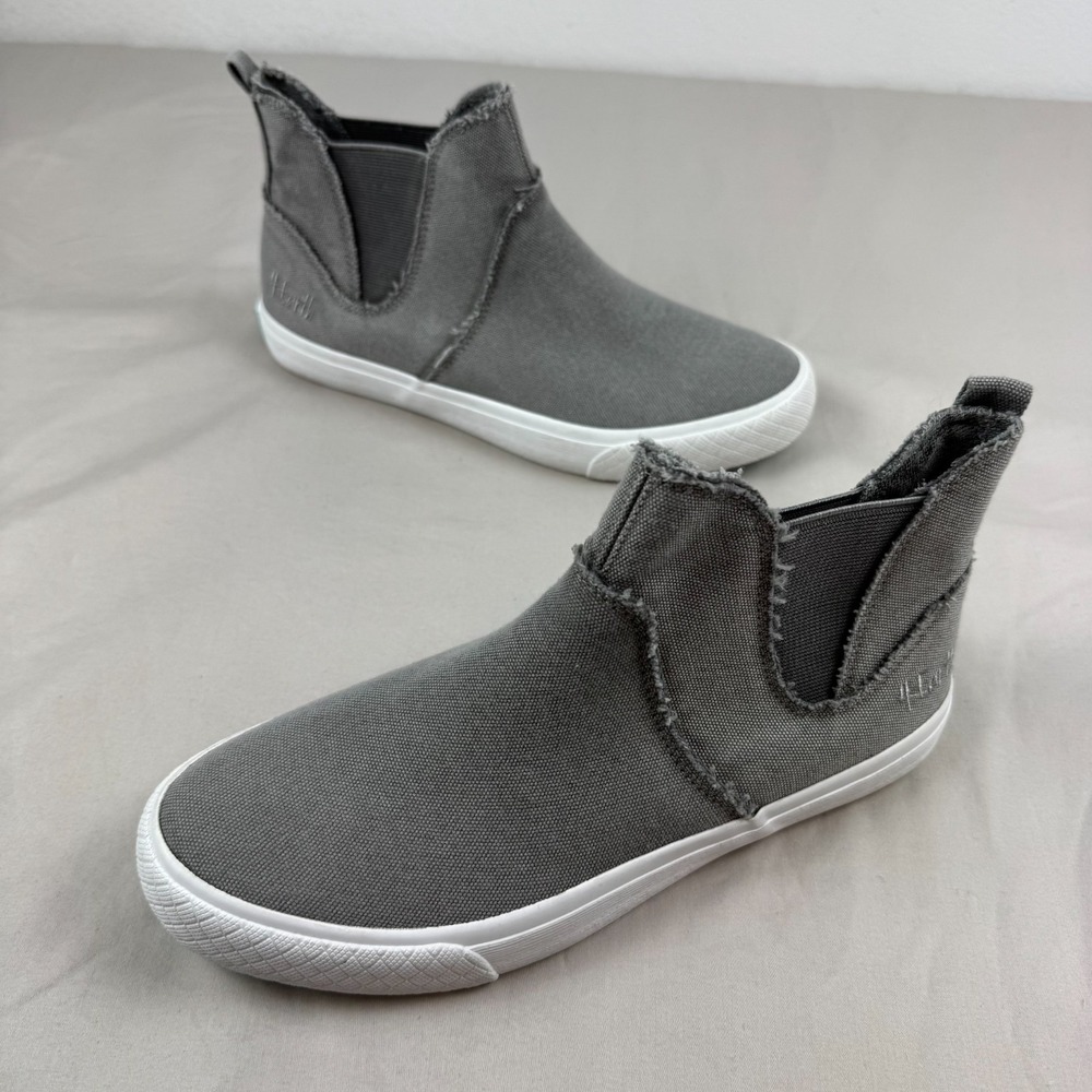 BLOWFISH MALIBU TORTA Womens Pull On High Sneaker Gray Boot Distressed - 7.5 US